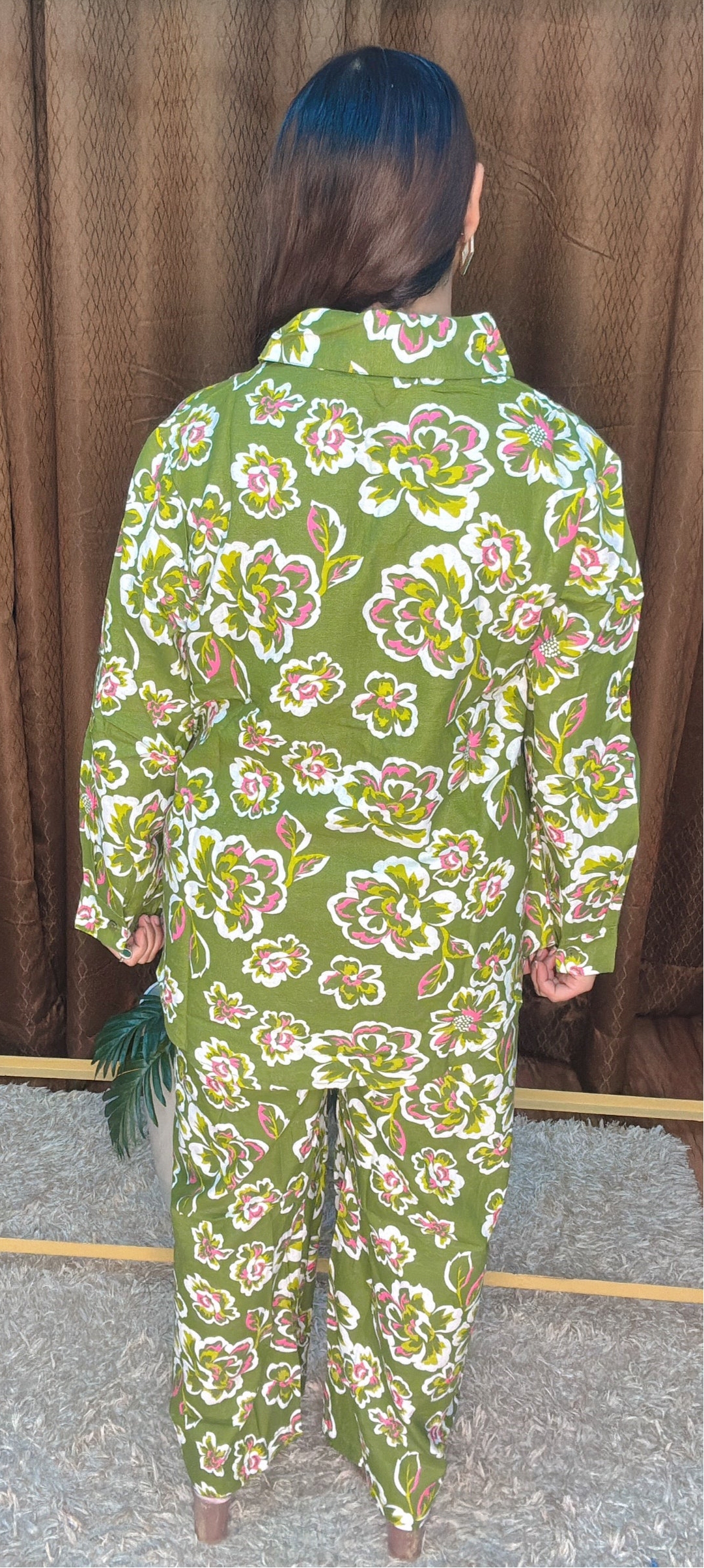 Digital floral print cord sets