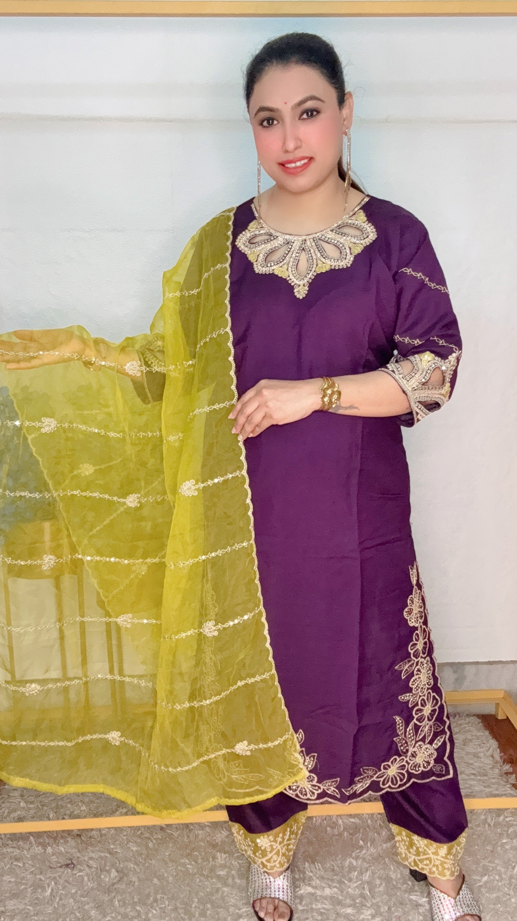Gala Cutwork With Handwork 3pcs Set