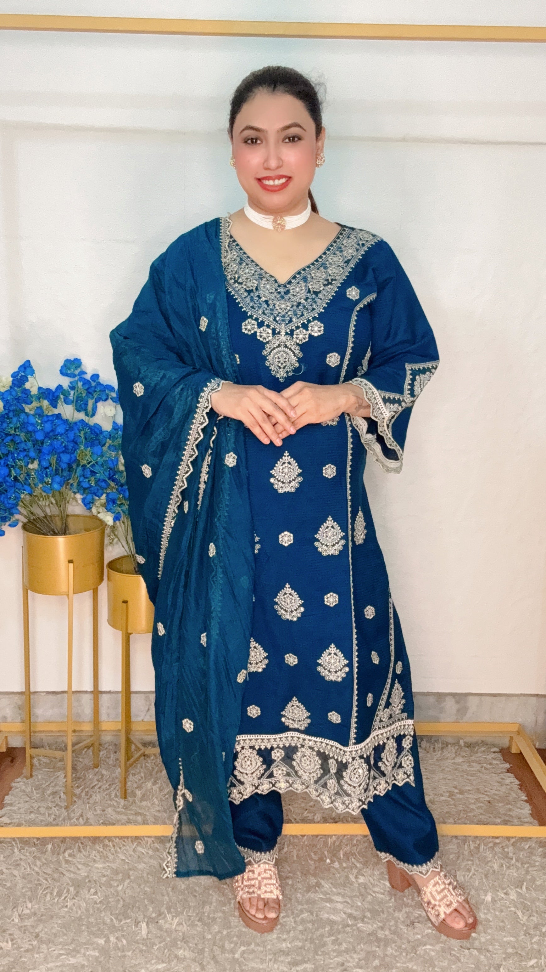 Designer party wear suit set