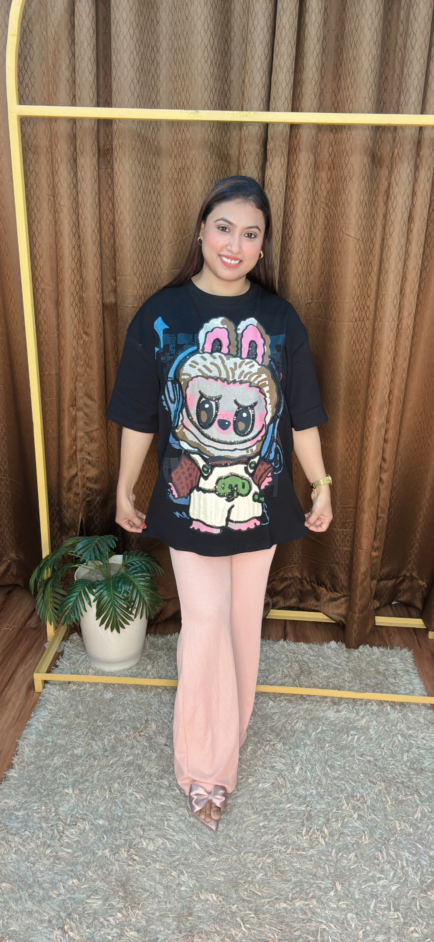 Labubu Famous Cartoon Over Size T-Shirt