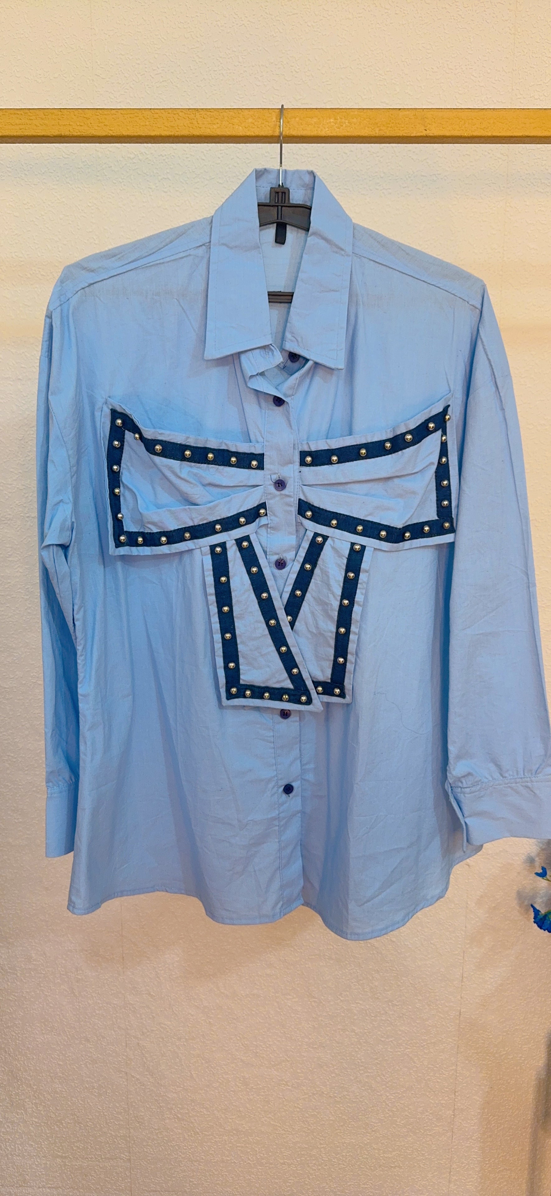 Pure Cotton Front Bow Design Shirt