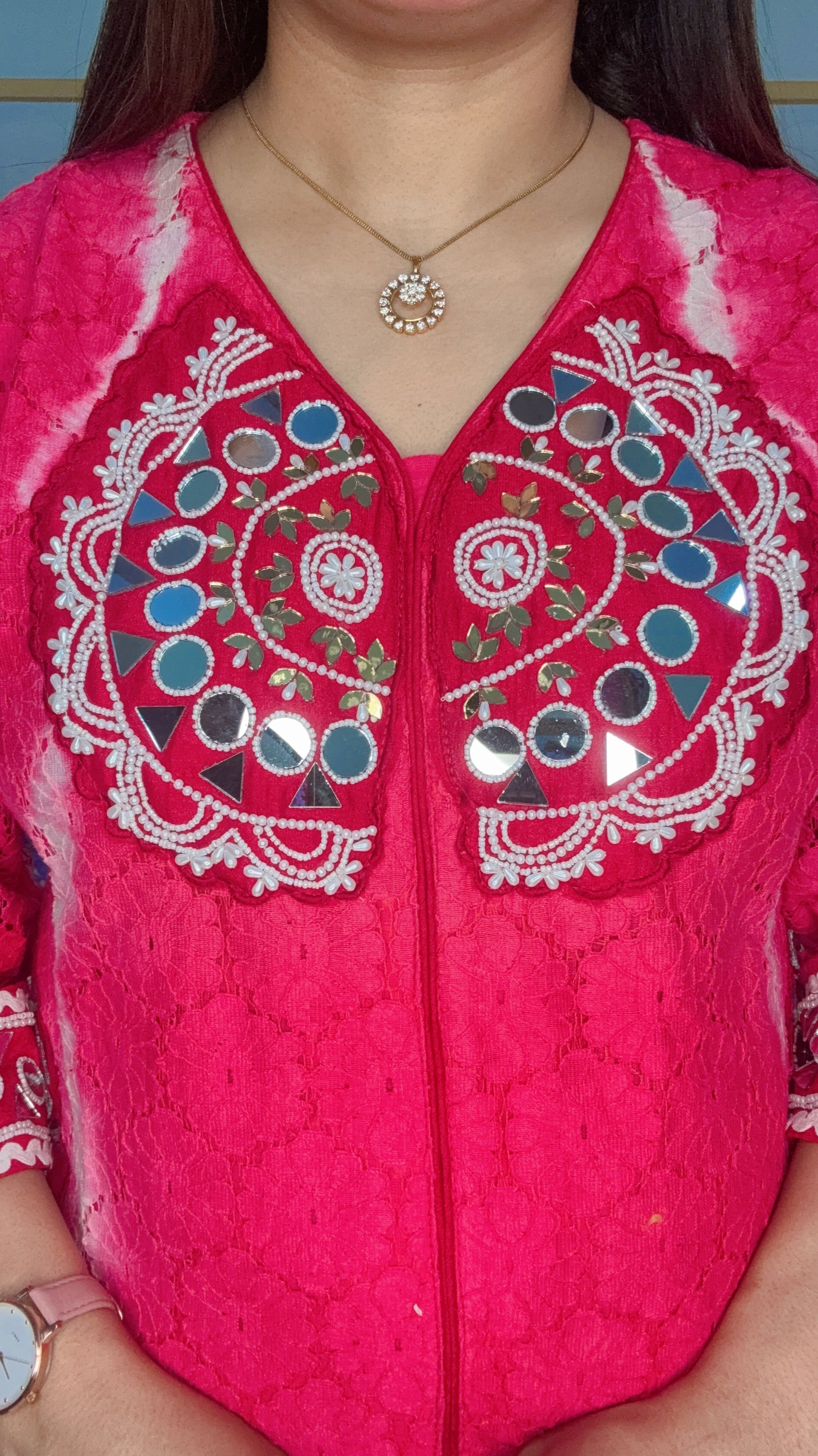 Croatia Net Mirror Work Cordset