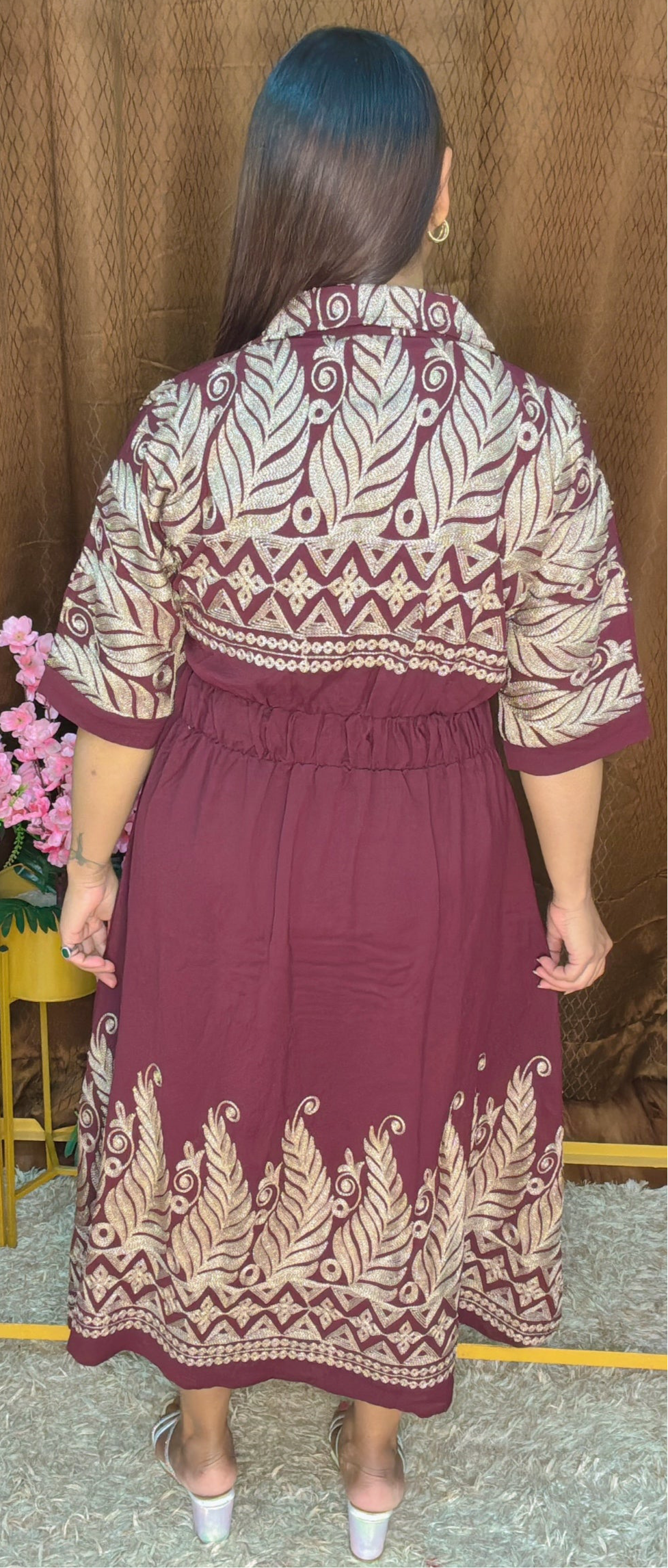 Regal Threads – Embroidered Elegance Dress