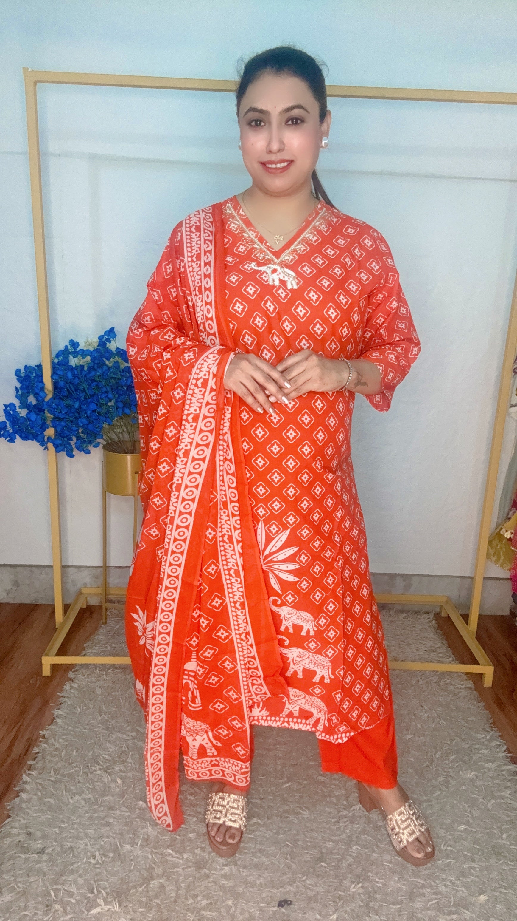 Elephant Design Pure Cotton Suit Set