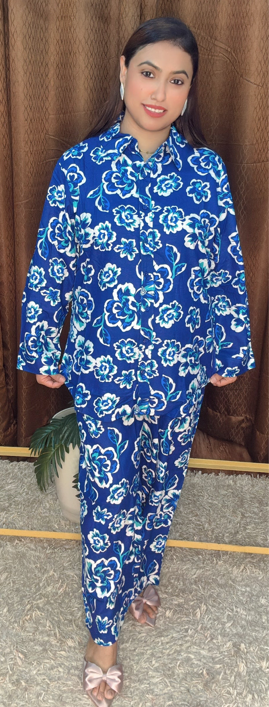 Digital floral print cord sets