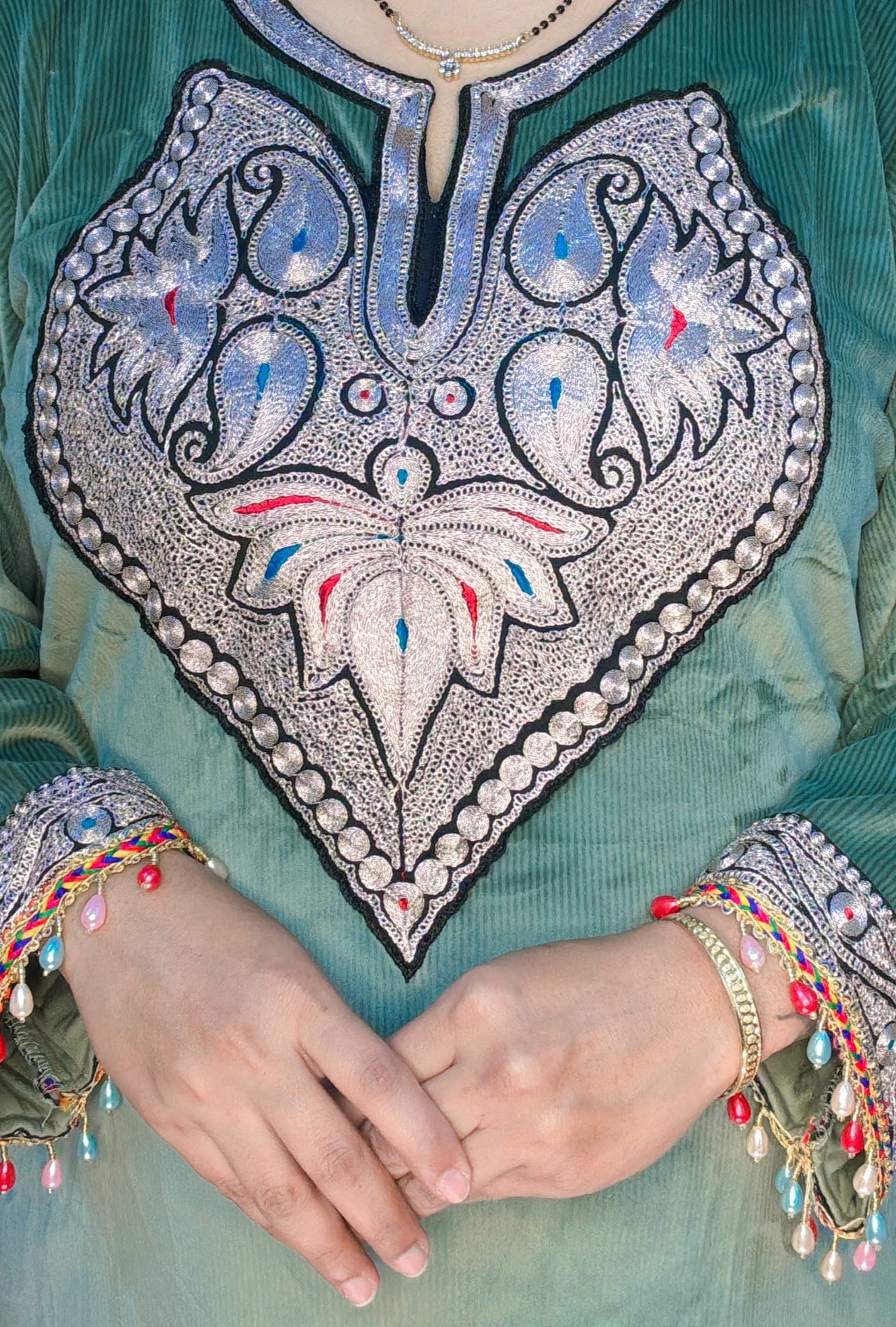 Zari work warm cordset