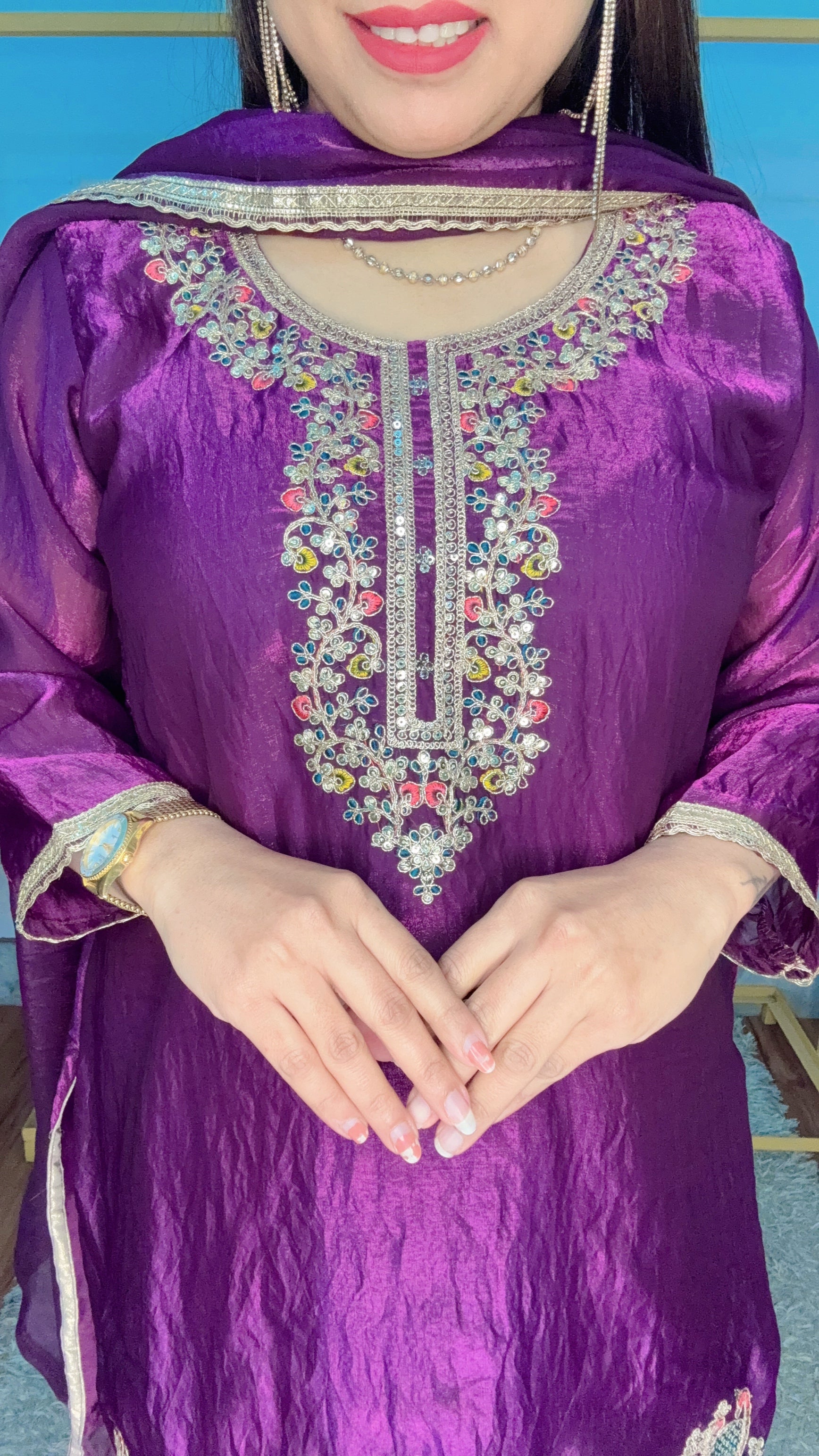 Peacock Daman 3pcs Suit