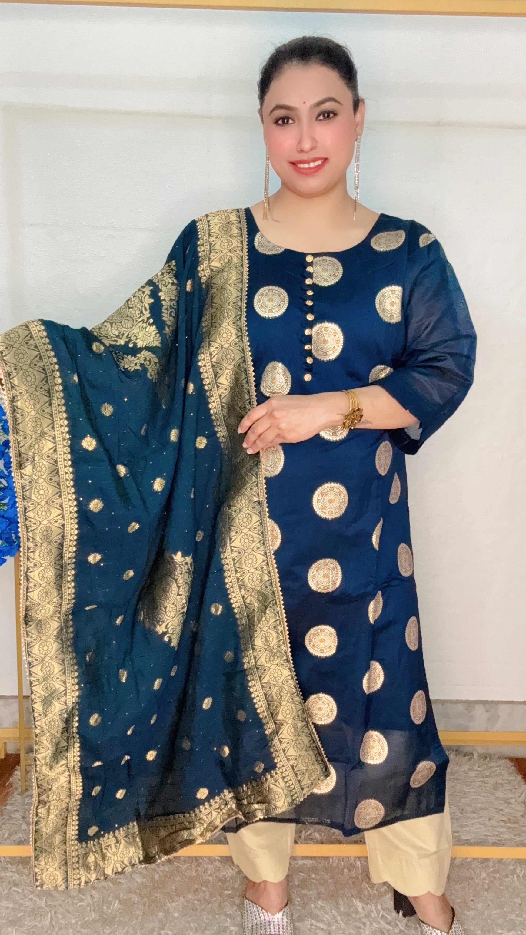 Chanderi silk 3pcs set
