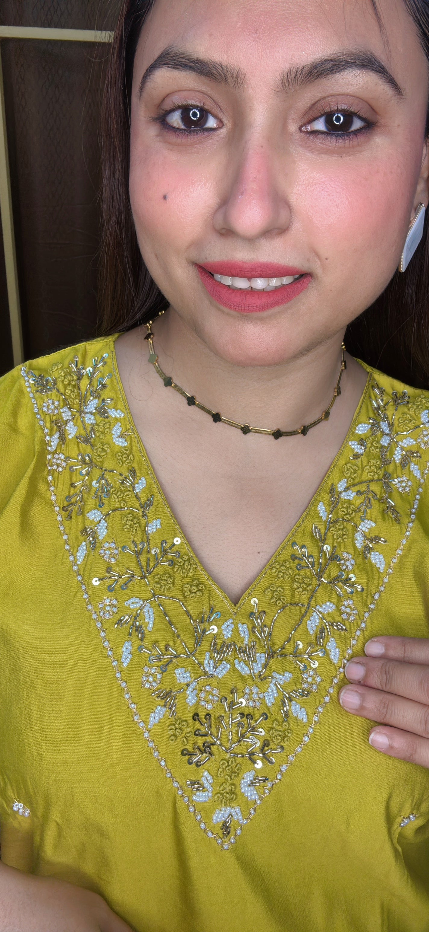 Beautiful Yellow Mustard Silk Suit Set With Digital Printed Orgenza Duptta