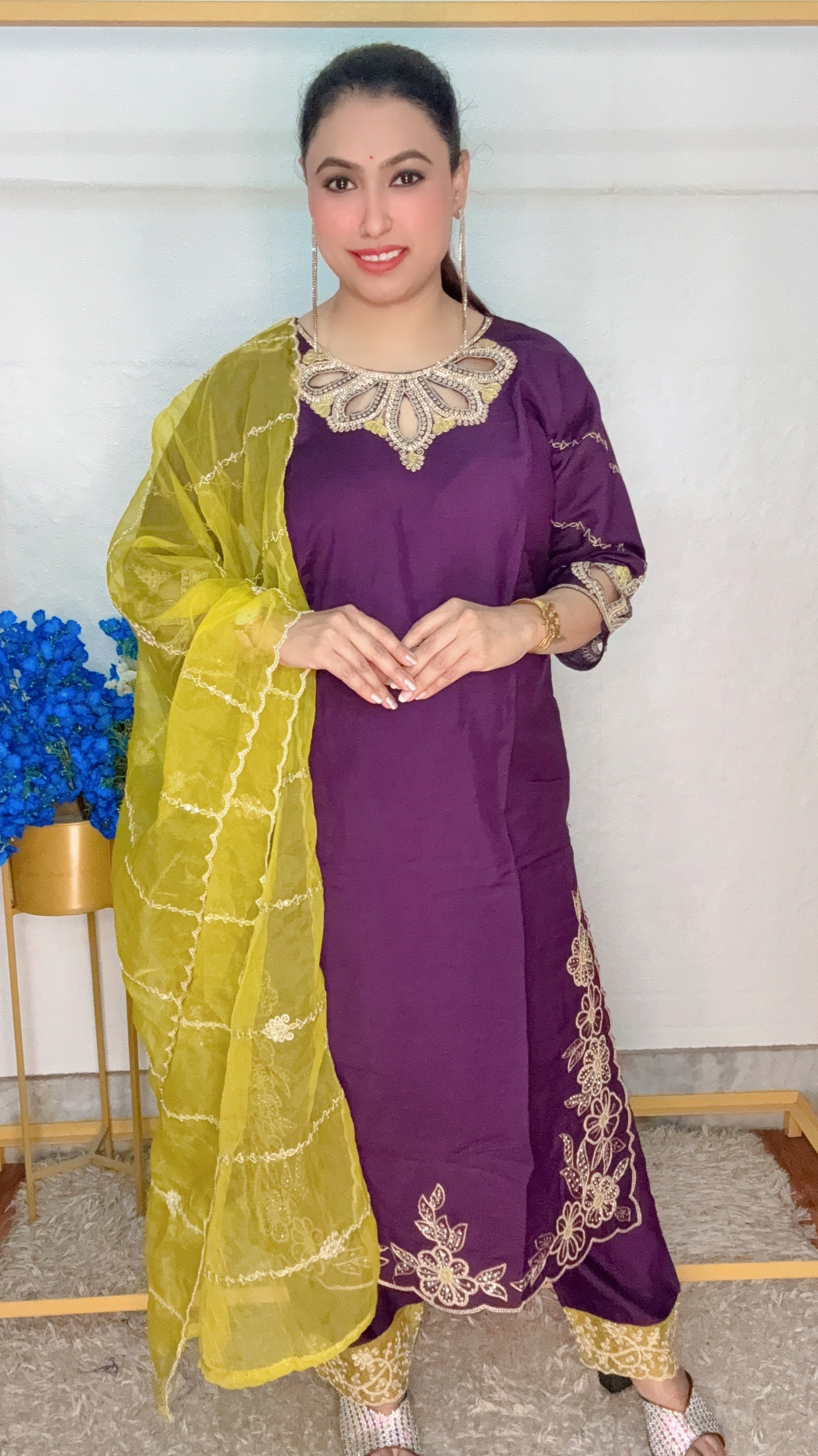 Gala Cutwork With Handwork 3pcs Set