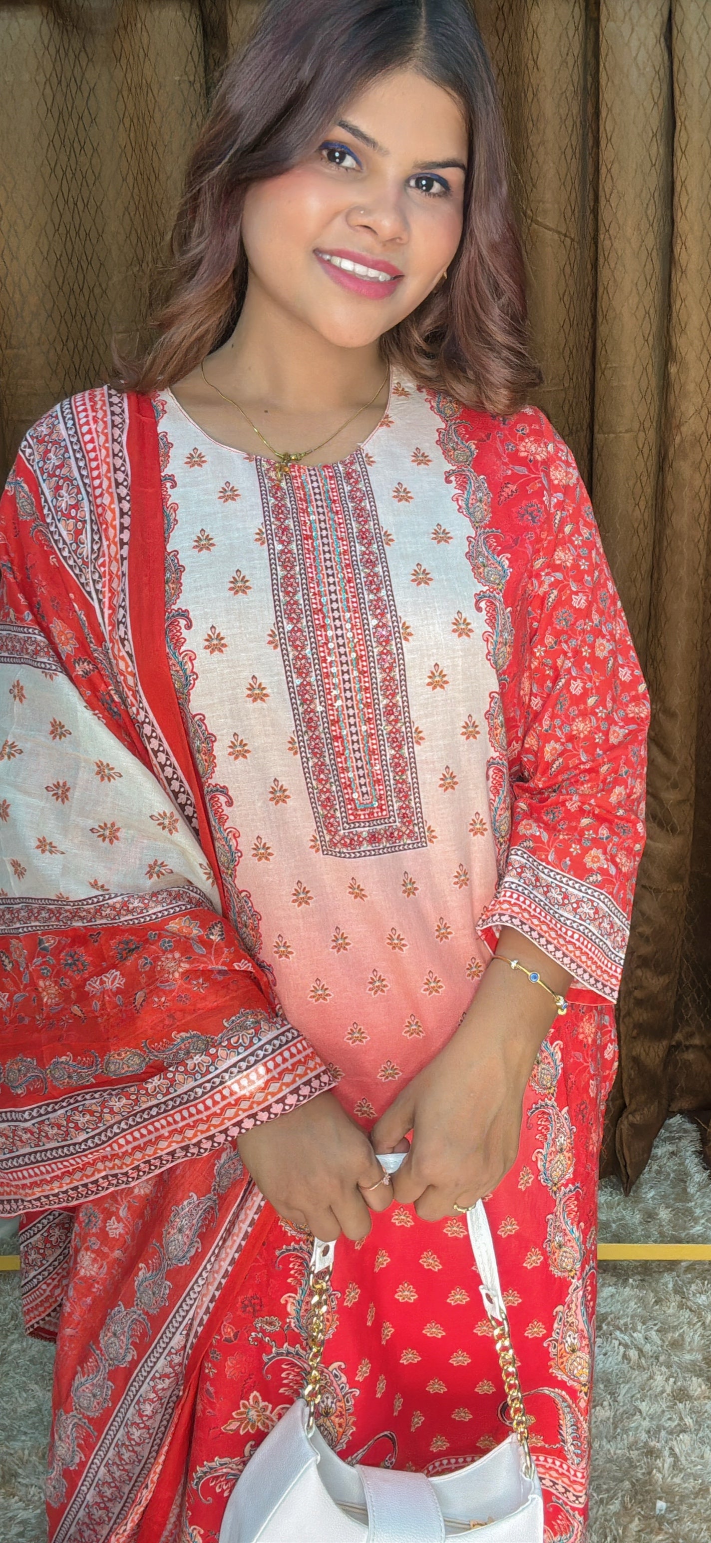 Digital Printed Pure Cotton Suit Set With Dupatta