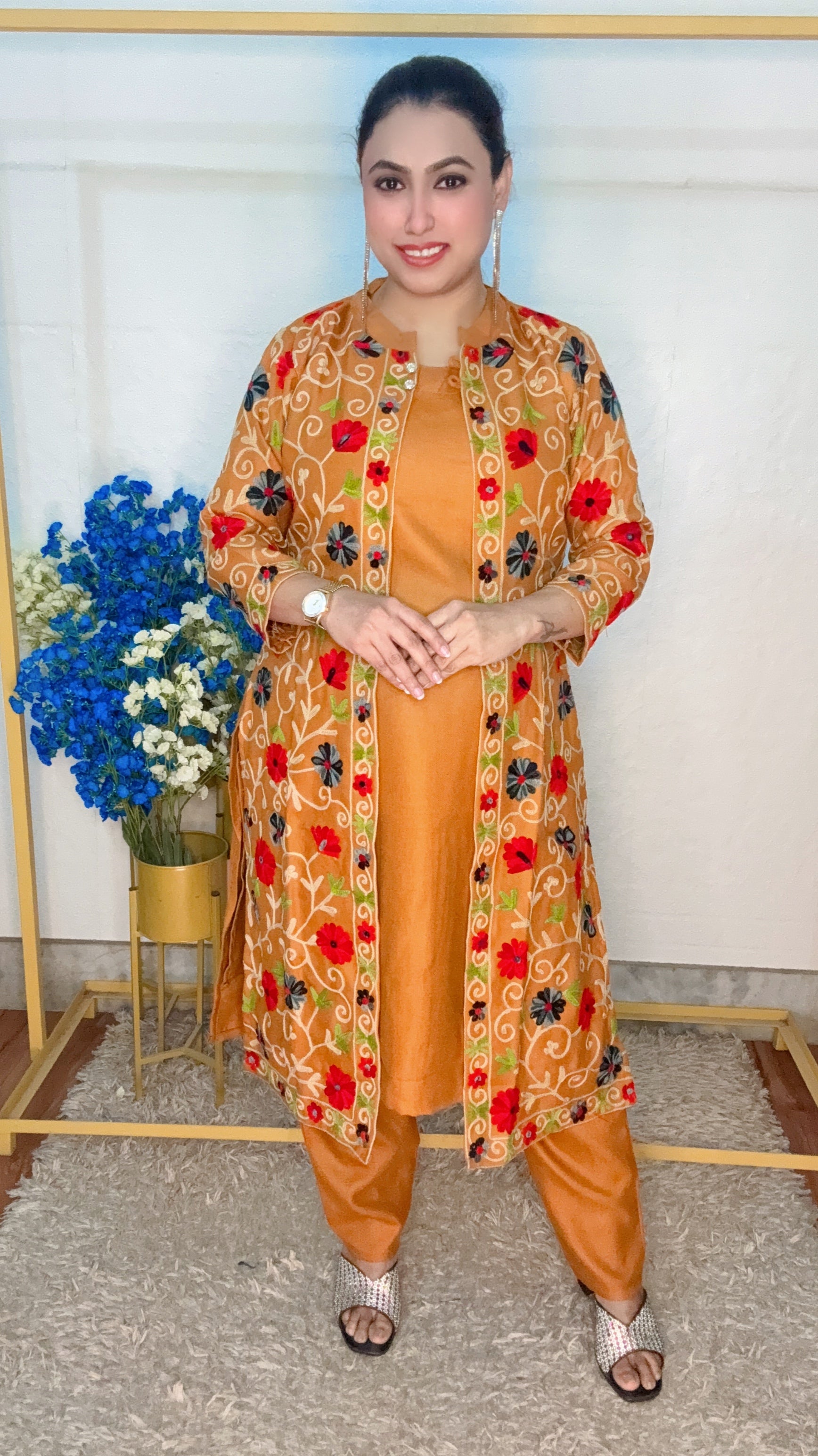 Kashmiri Fulkari Indo Western Cordset