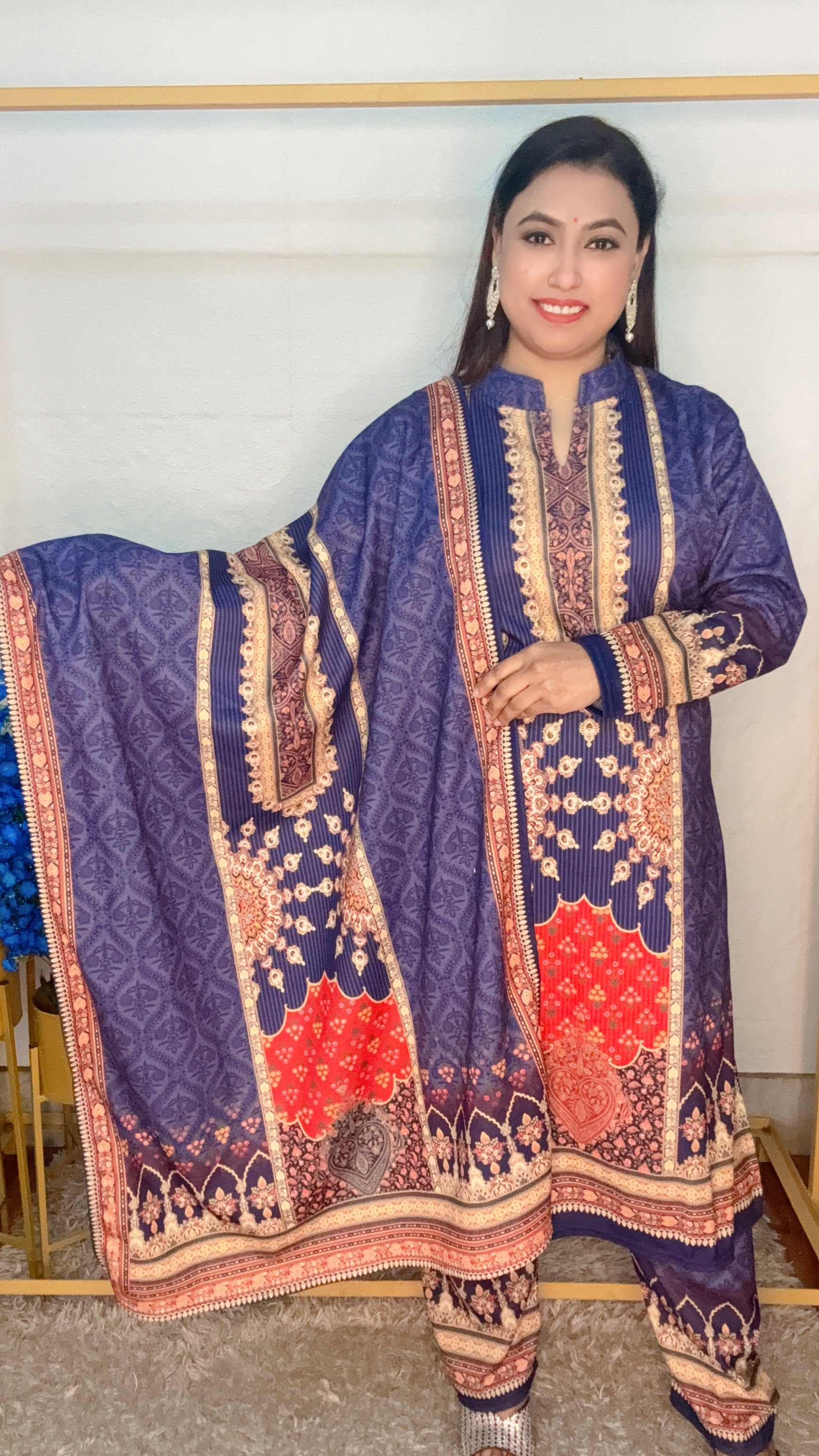 Premium Warm Wollen 3pcs Suit Multicolour
