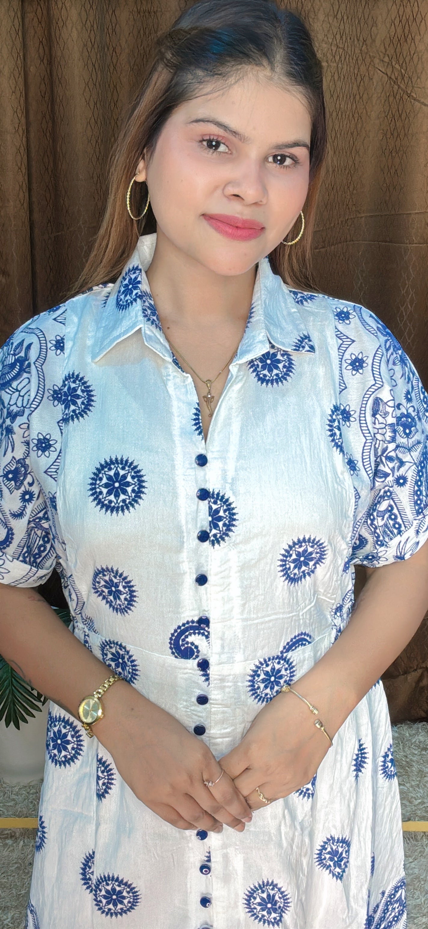 Elegant Summer Friendly Paisley Print A-Line Dress