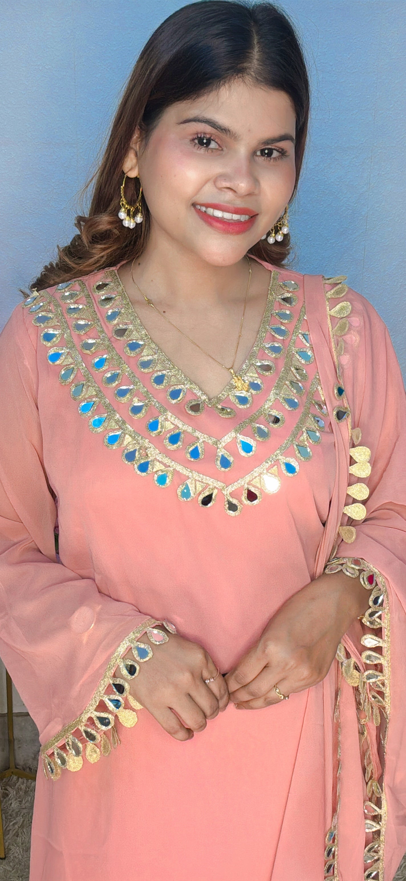 Mirror Work Georgette Suit Set