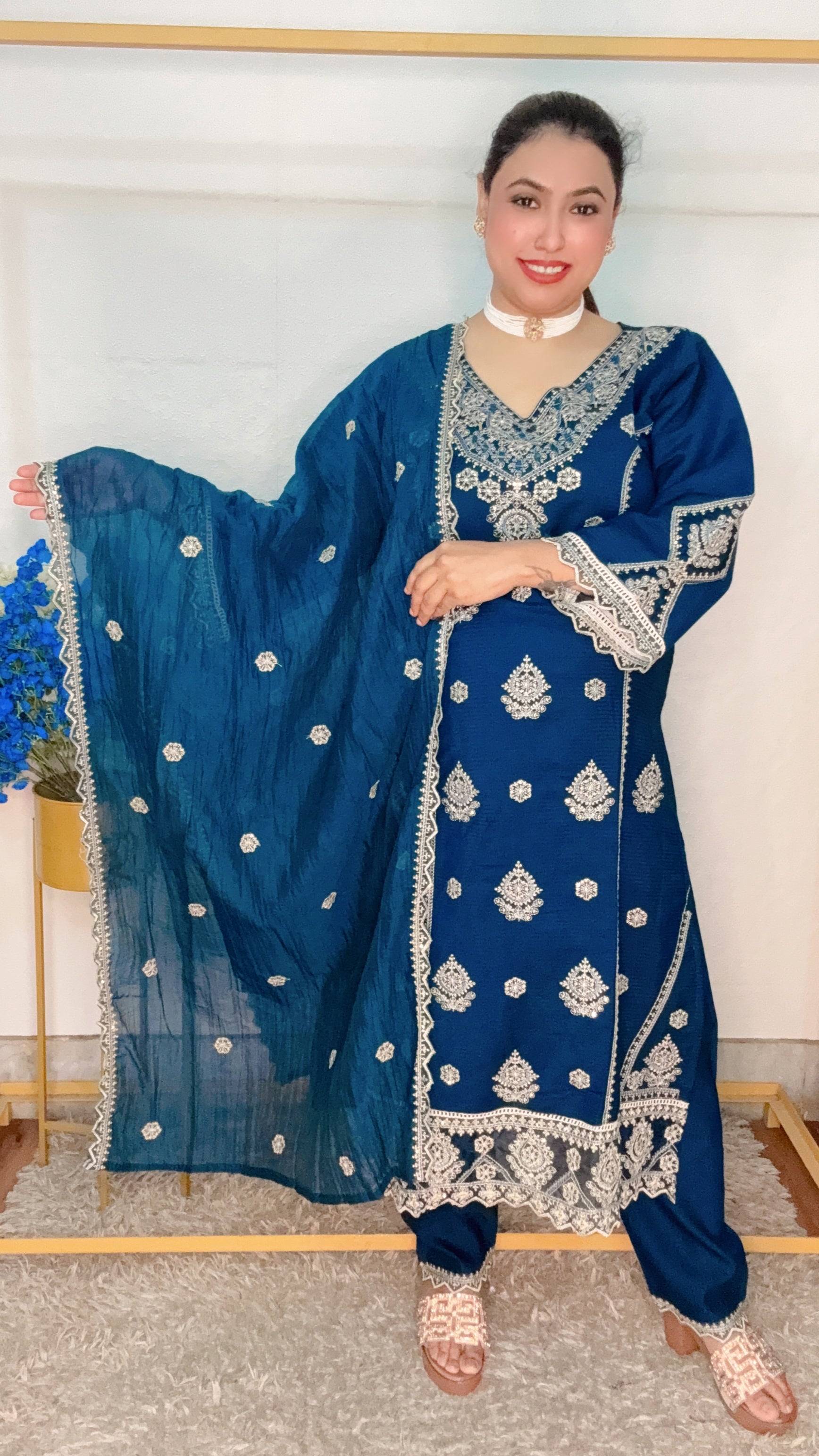 Designer party wear suit set