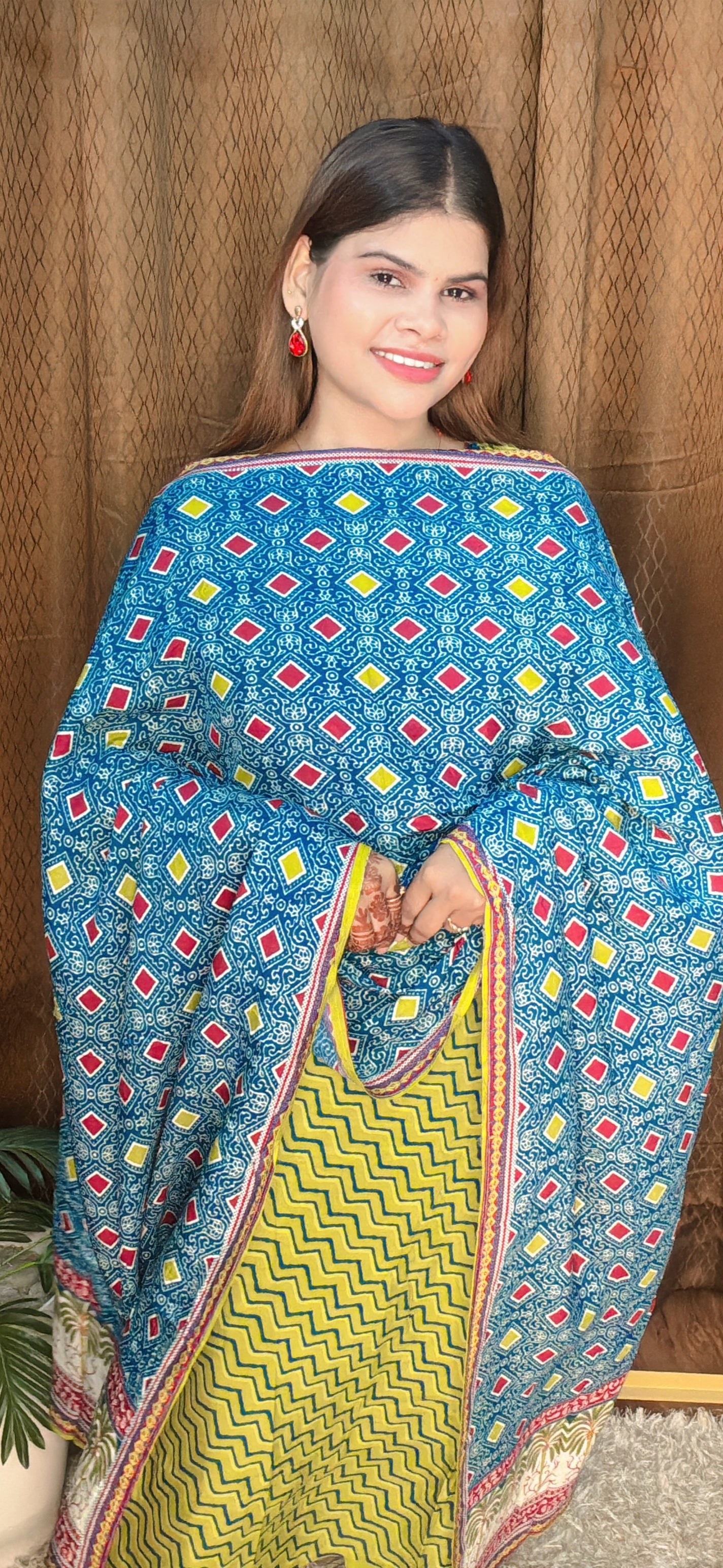 Vibrant Ethnic Fusion Cotton 3pcs Set