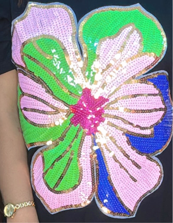 Midnight Bloom Sequin Shift Dress
