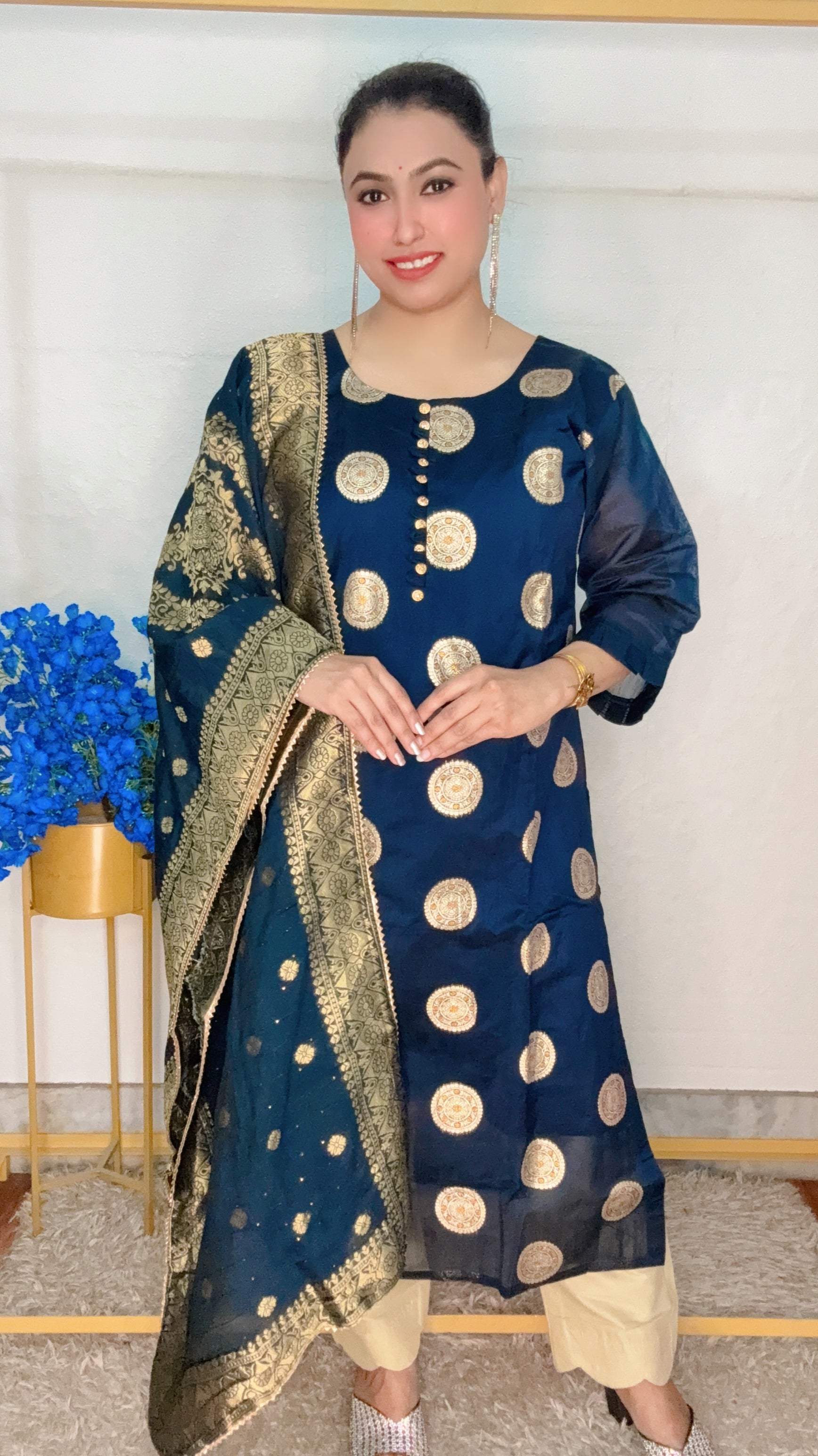 Chanderi silk 3pcs set