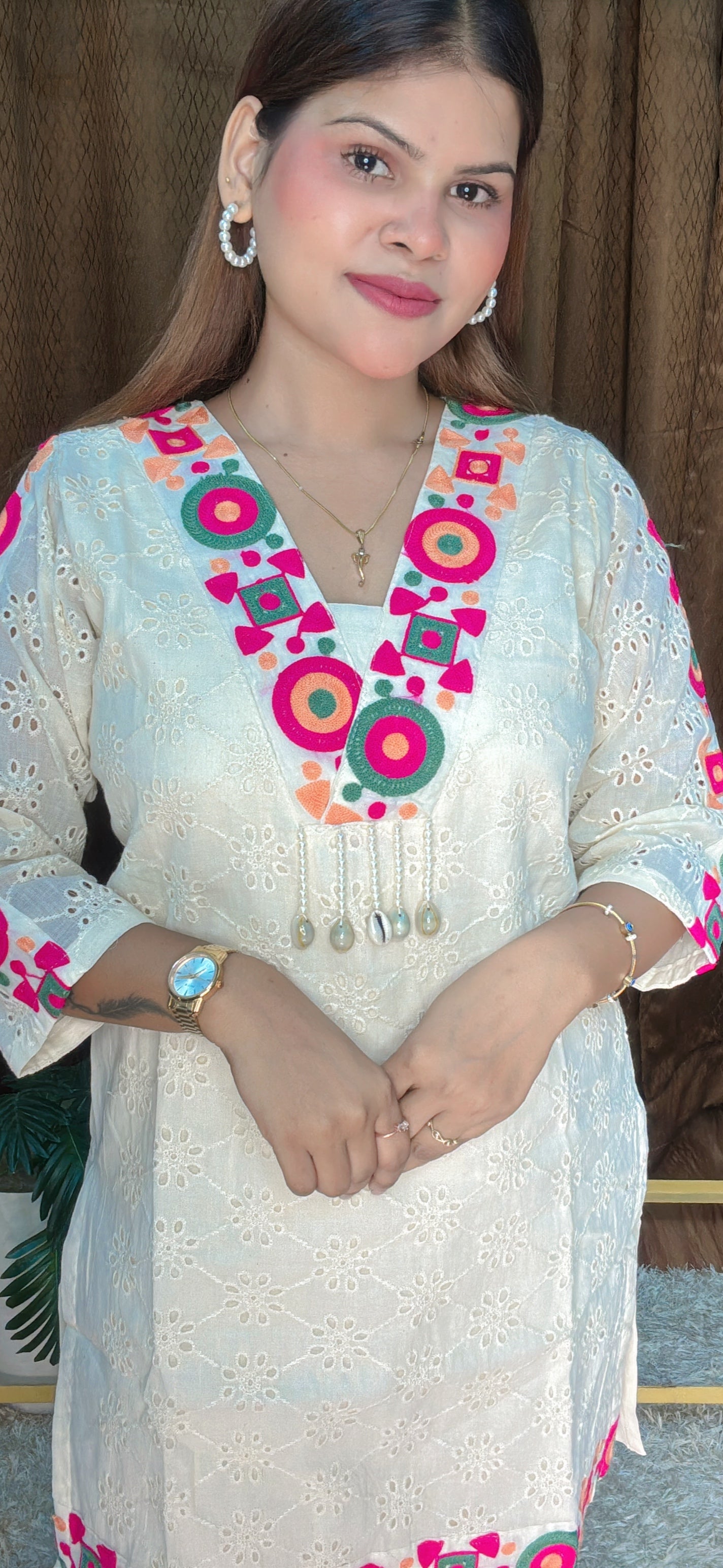 Multi Colour Pop Shifli kurta Cord Set