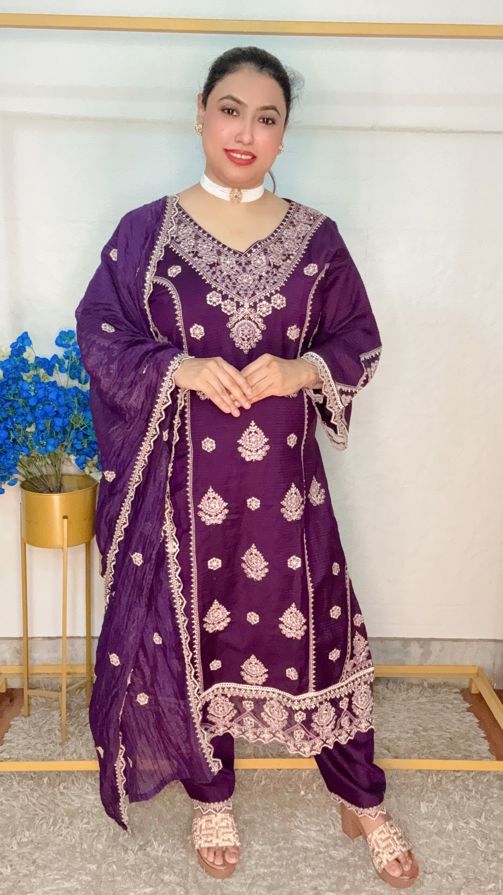 Designer party wear suit set