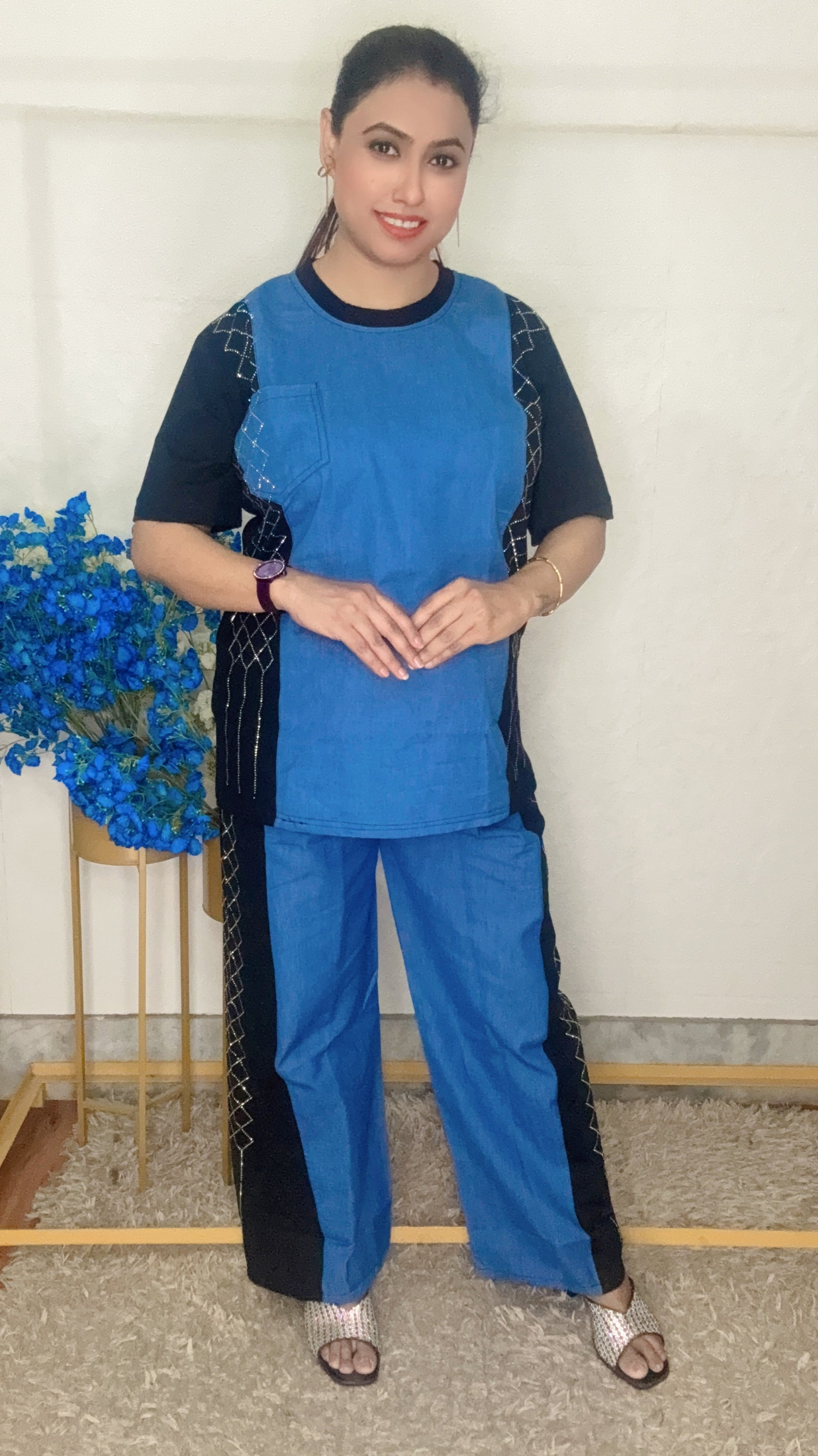 Side Servoski Denim Cord Set
