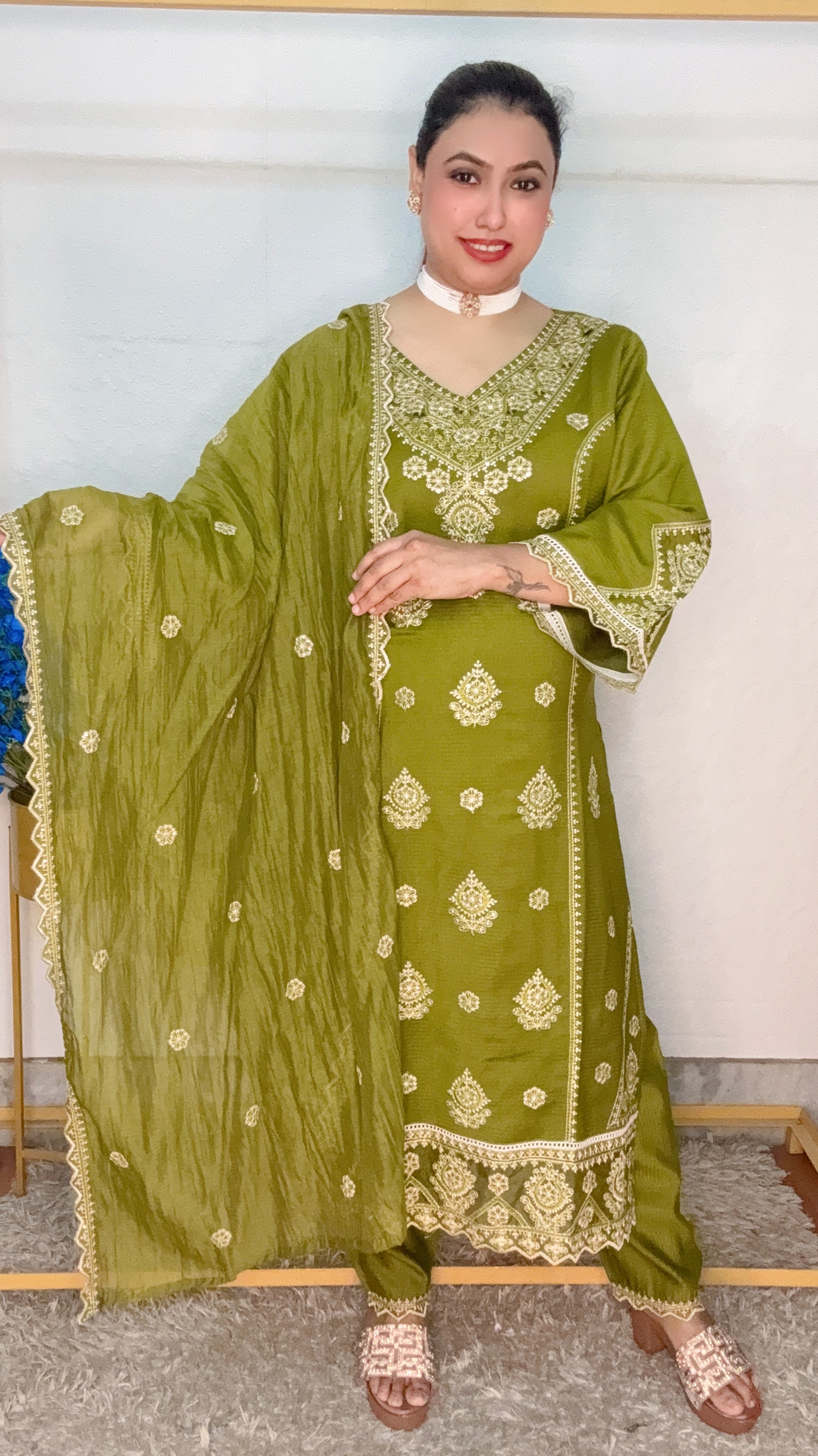 Designer party wear suit set