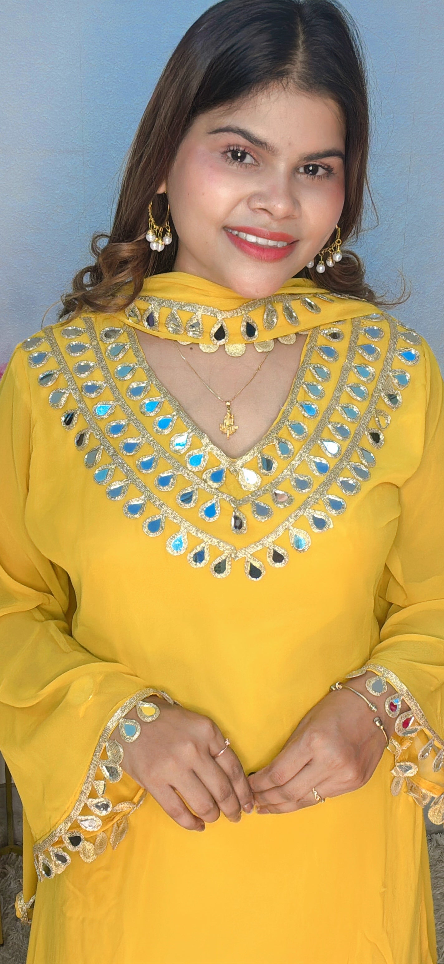 Mirror Work Georgette Suit Set