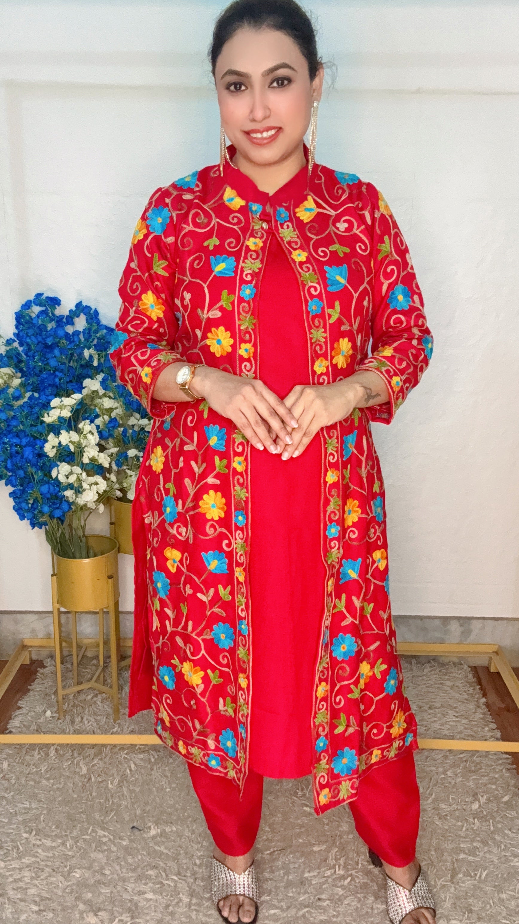 Kashmiri Fulkari Indo Western Cordset