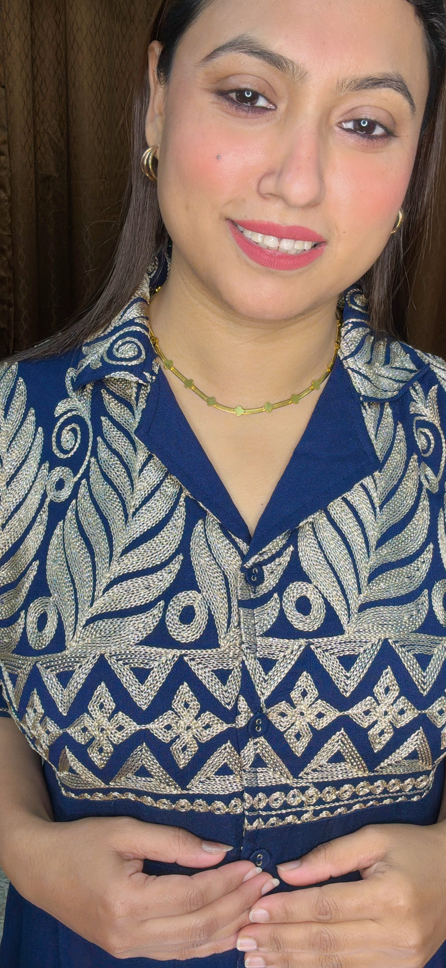 Regal Threads – Embroidered Elegance Dress