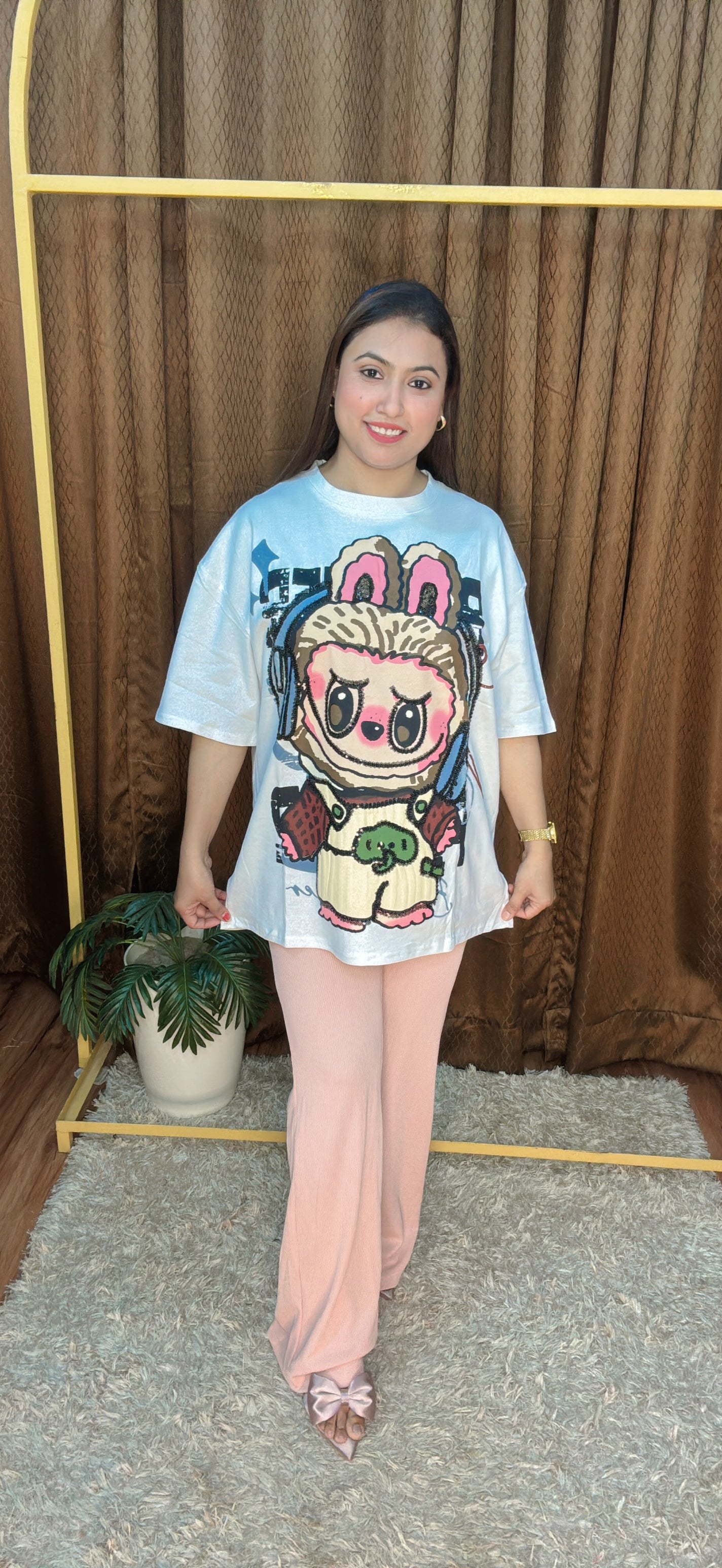 Labubu Famous Cartoon Over Size T-Shirt