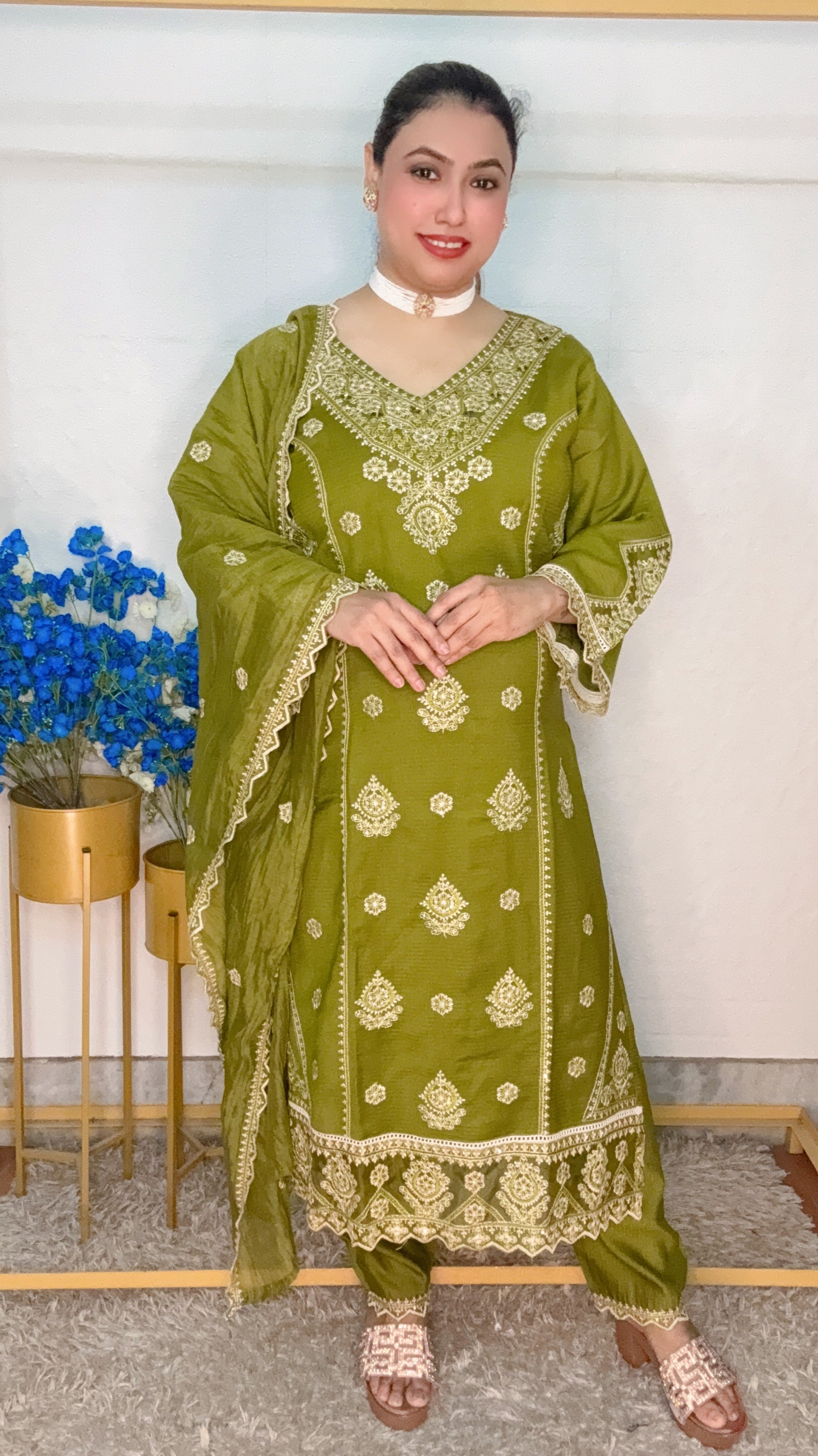 Designer party wear suit set