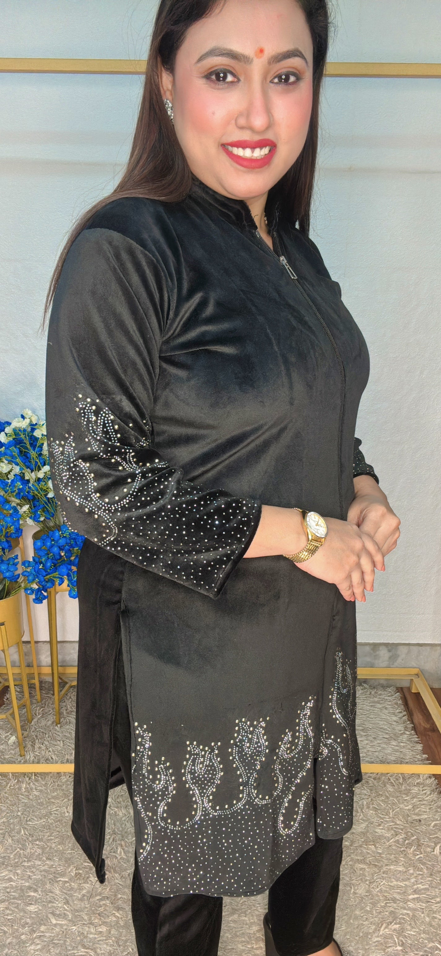 Flame Work Super Soft Velvet corset