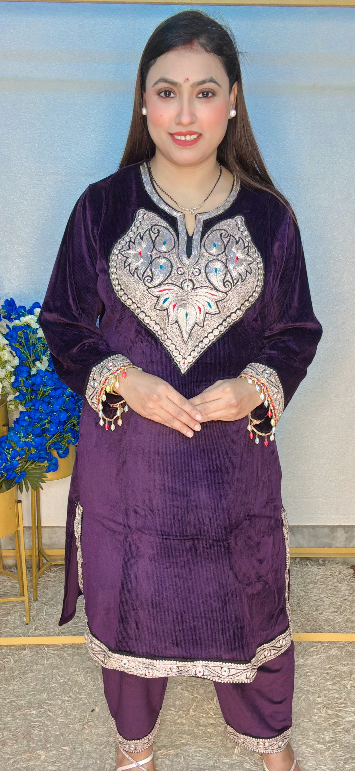 Zari work warm cordset