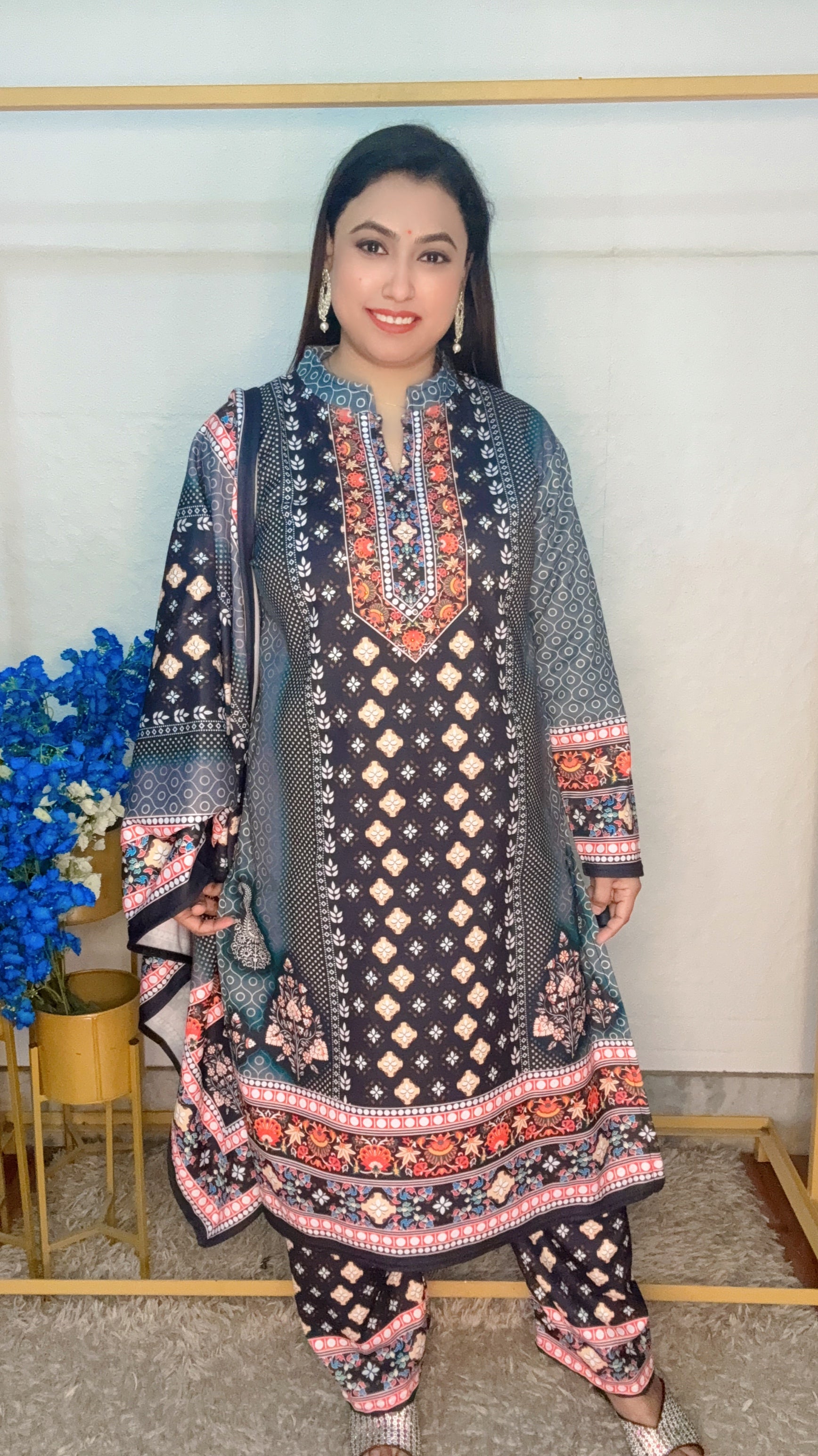 Premium Warm Wollen 3pcs Suit Multicolour