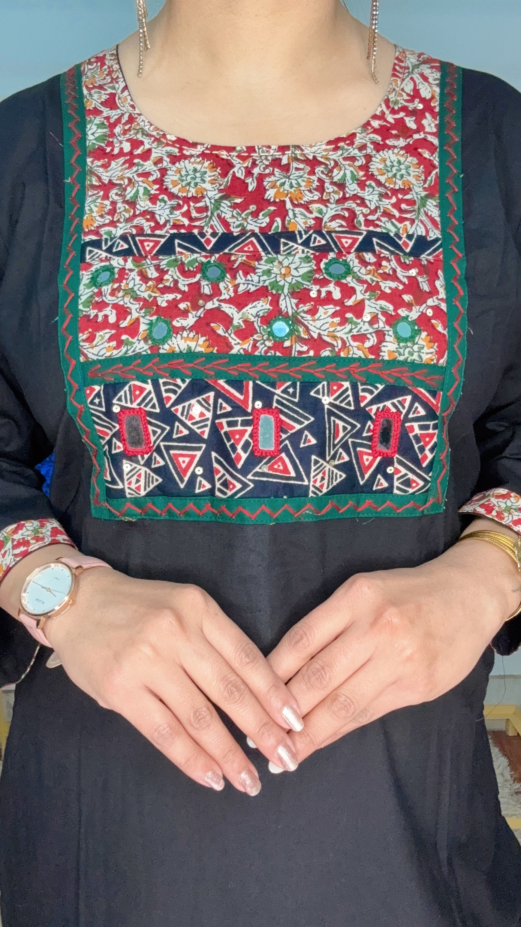 Desi Style Mirror Work Cordset