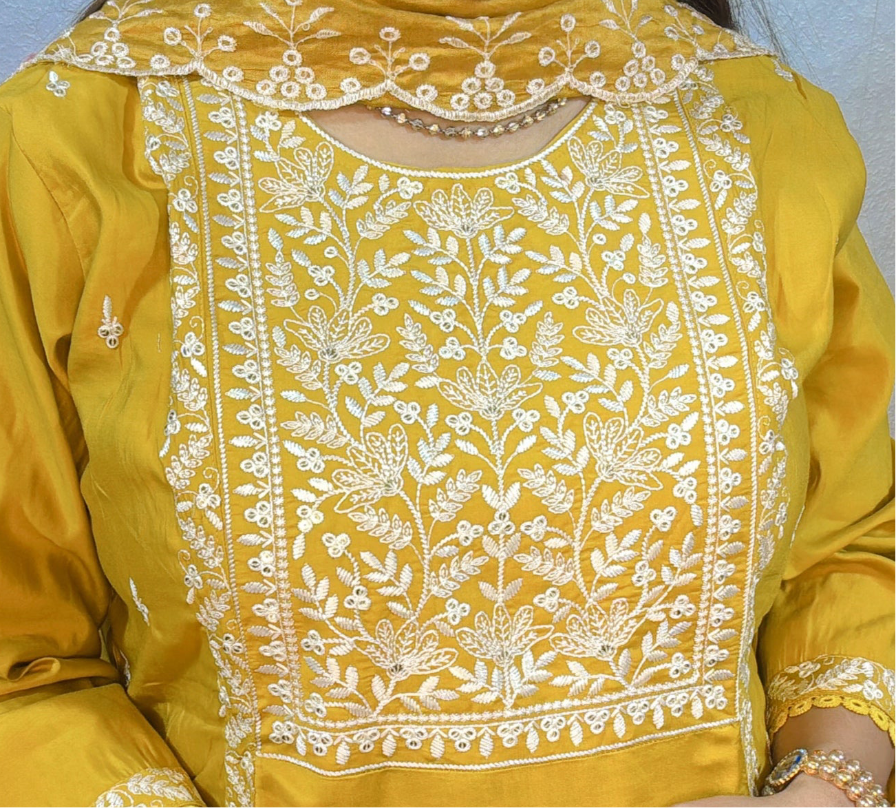 Embroidered Anarkali Suit Set