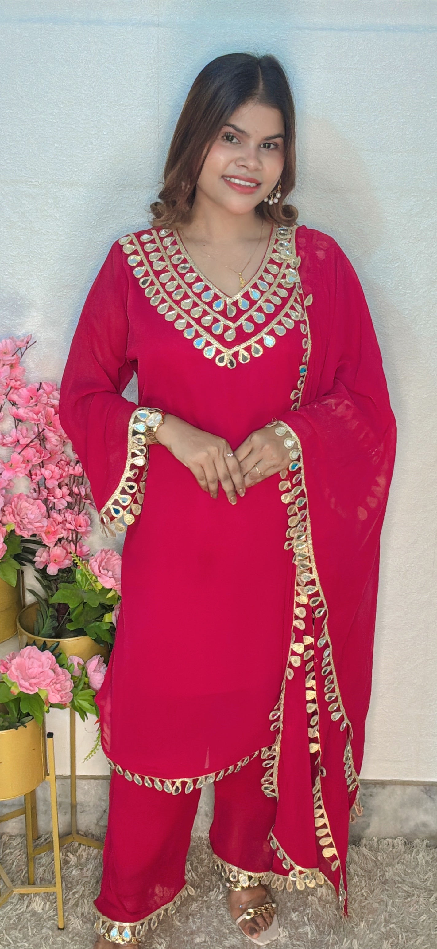 Mirror Work Georgette Suit Set