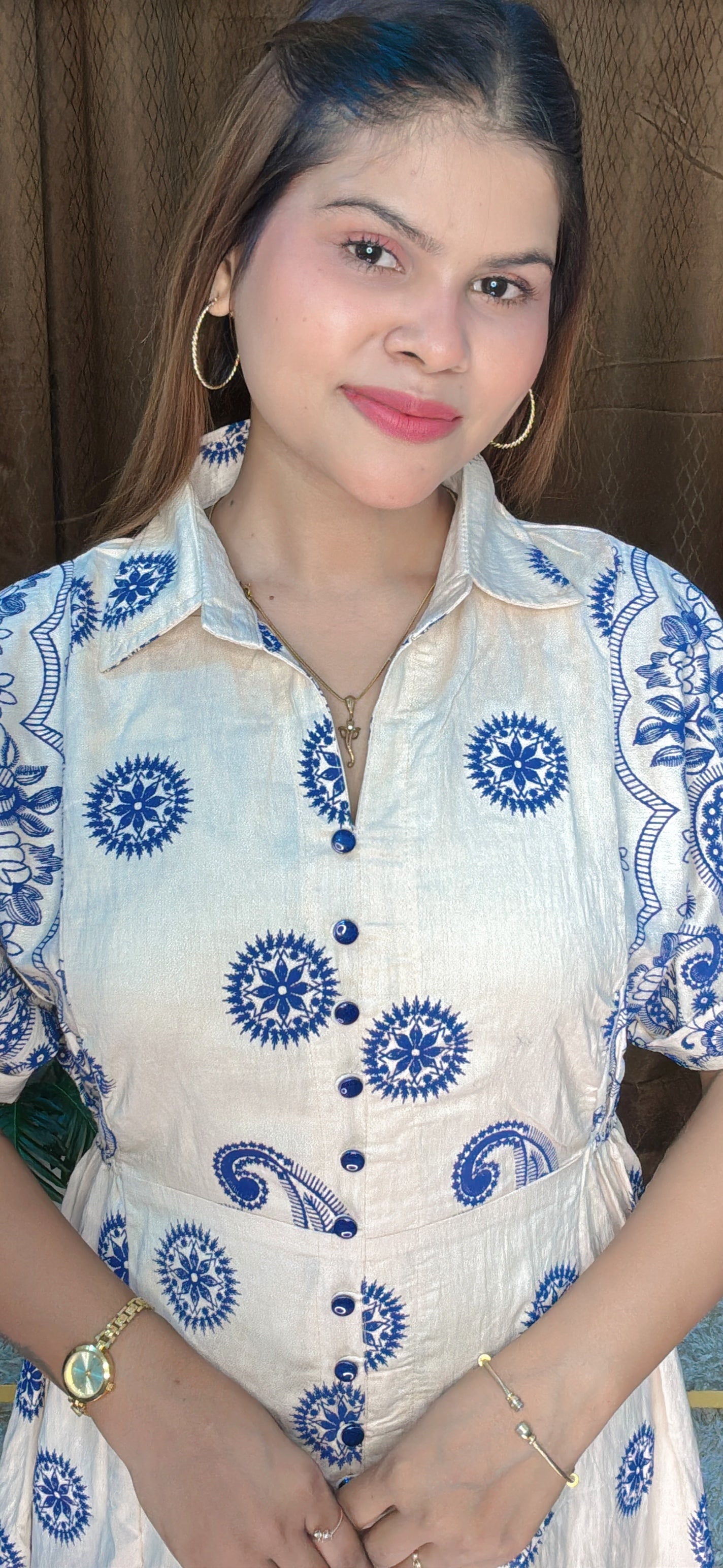 Elegant Summer Friendly Paisley Print A-Line Dress