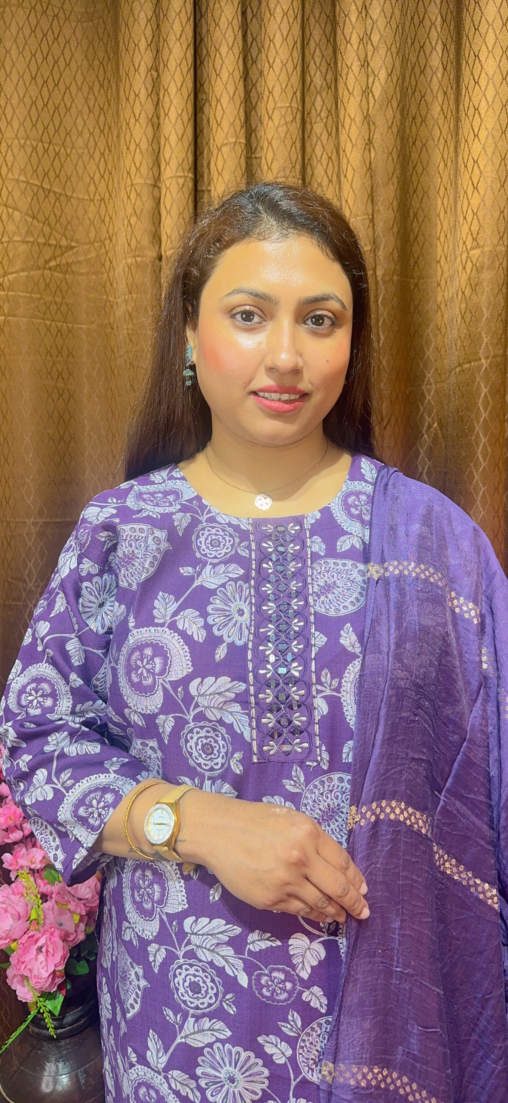 Round Neck Digital Printed Suit Set