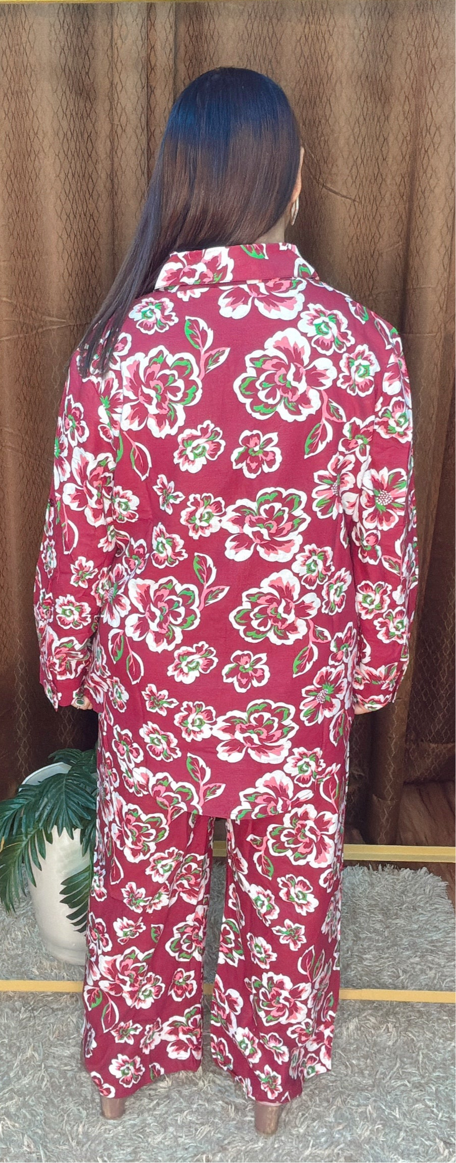 Digital floral print cord sets