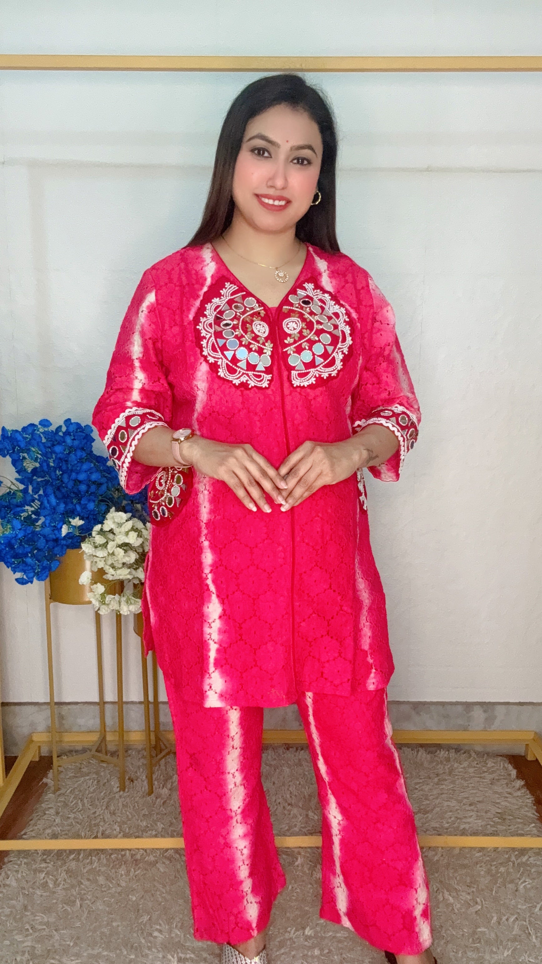 Croatia Net Mirror Work Cordset