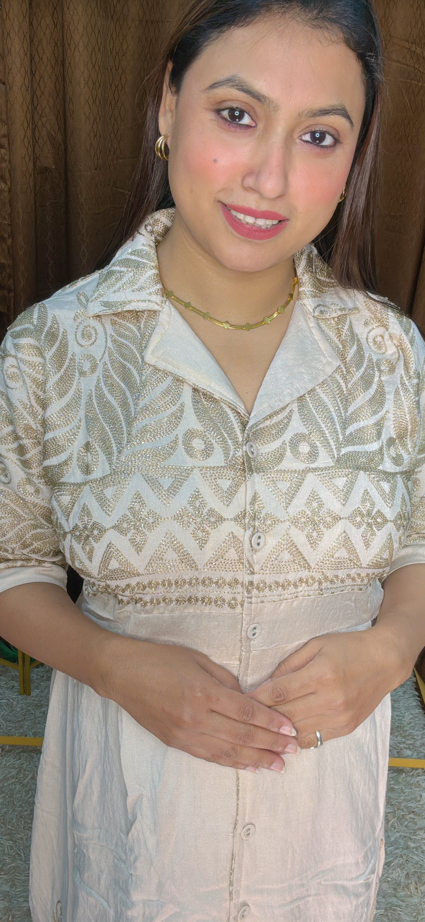 Regal Threads – Embroidered Elegance Dress