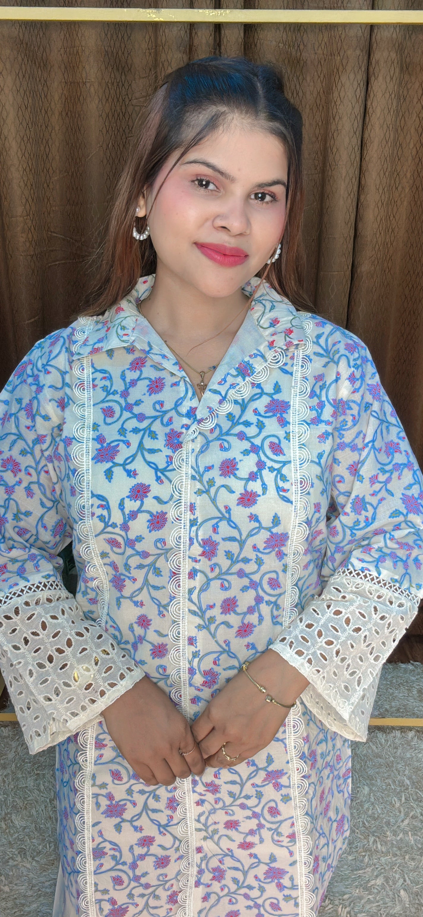 Meadow Bloom Cotton Kurta Set