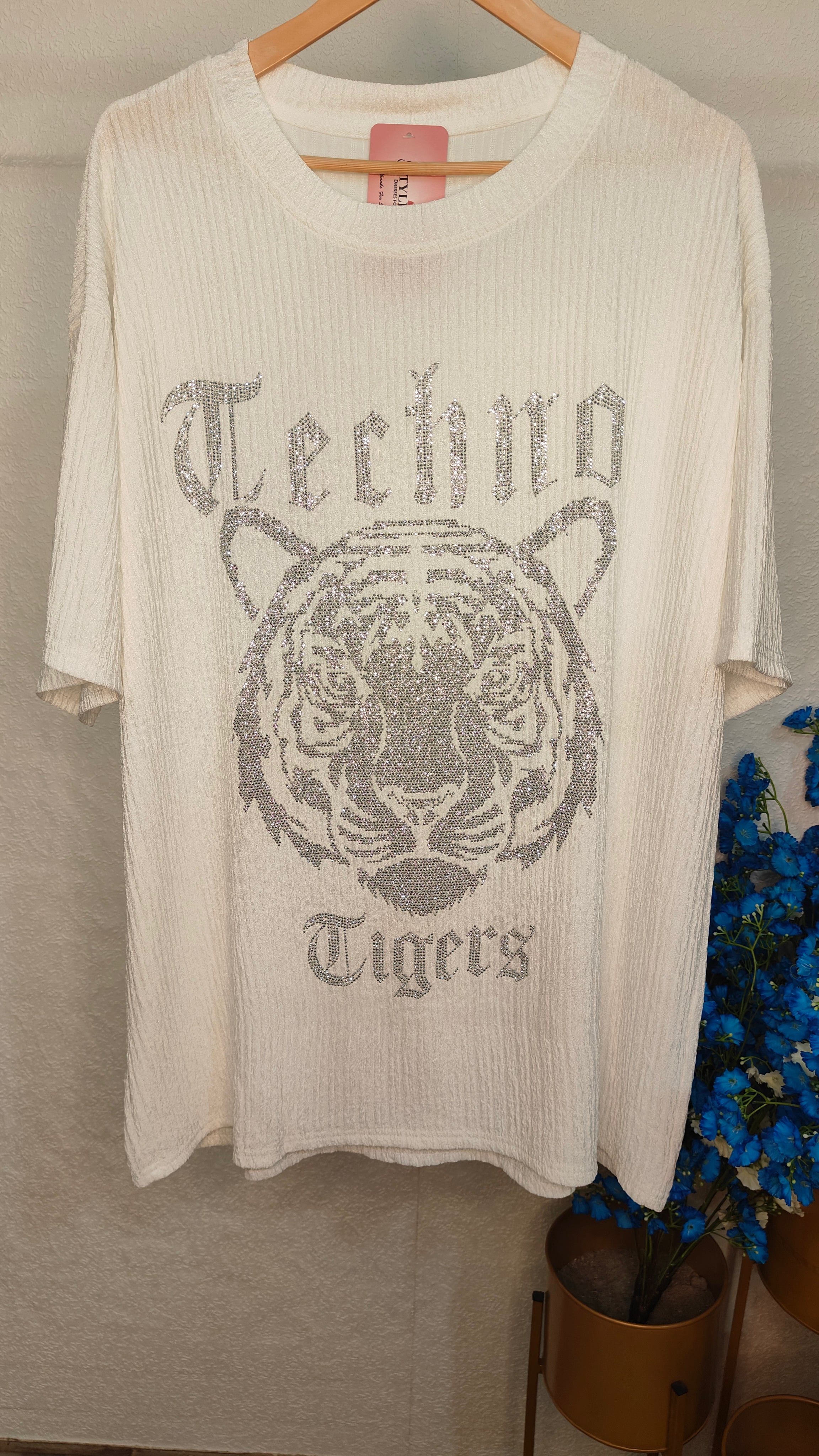Tiger Servoski Wrinkle Fabric Long T Shirt